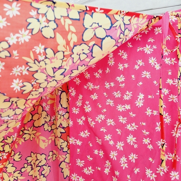 Vibrant Floral Wrap Midi Skirt - Picture 5 of 12